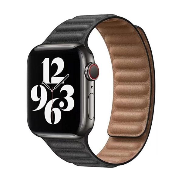 6942007600804 Hoco WA21 Flexible series magnetic silicone strap for iWatch(42/44/45/49mm) black