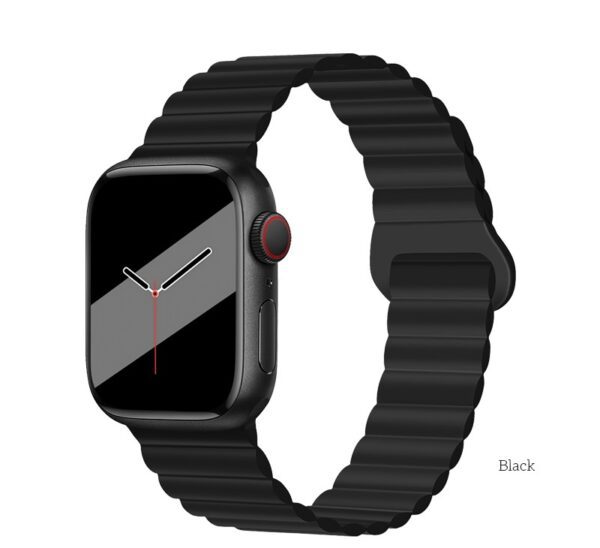 Hoco WA22 Flexible series magnetic silicone strap for iWatch(38/40/41mm) black