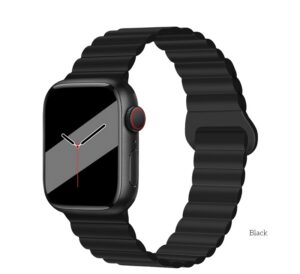 Hoco WA22 Flexible series  magnetic silicone strap for iWatch(42/44/45/49mm) black