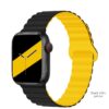 Hoco WA22 Flexible series magnetic silicone strap for iWatch(42/44/45/49mm) black with orange