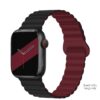 Hoco WA22 Flexible series magnetic silicone strap for iWatch(42/44/45/49mm) black with burgundy