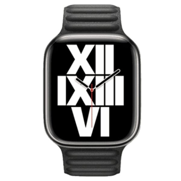6942007601122 Hoco WA23 Original series leather chain magnetic strap for iWatch(42/44/45/49mm) black