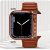 6942007601139 Hoco WA23 Original series leather chain magnetic strap for iWatch(38/40/41mm) brown