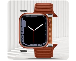 Hoco WA23 Original series leather chain magnetic strap for iWatch(42/44/45/49mm) brown