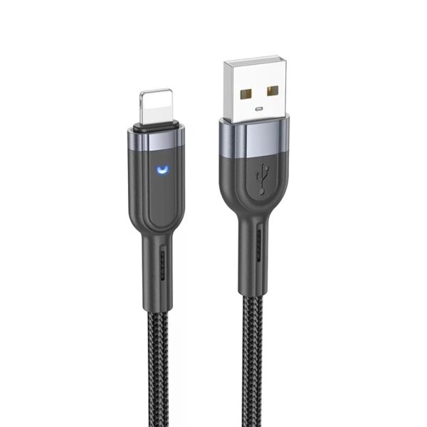 Hoco U117 Grand intelligent power-off charging data cable iP black
