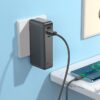 Hoco Q16 Friendly 22.5W fully compatible power bank(US/EU)(10000mAh) black