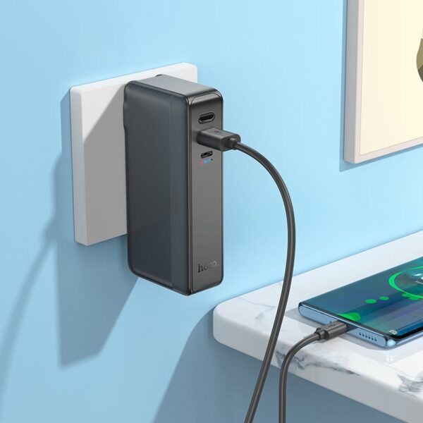Hoco Q16 Friendly 22.5W fully compatible power bank(US/EU)(10000mAh) black