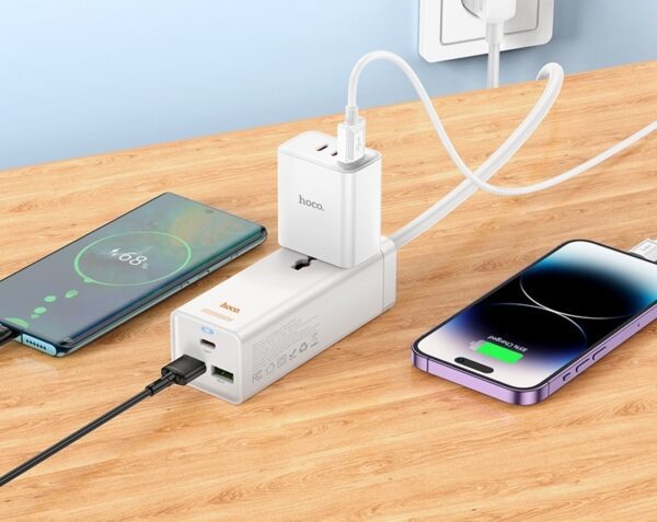 6942007601641 Hoco AC9A Talent PD30W(1C2A with 1 socket) desktop charger(EU) white