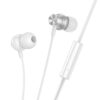Hoco M110 Encourage metal universal earphones with mic silver