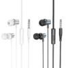 Hoco M110 Encourage metal universal earphones with mic silver