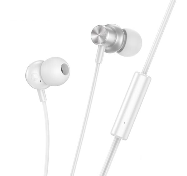 Hoco M110 Encourage metal universal earphones with mic silver