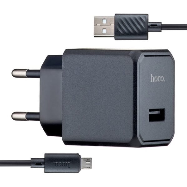 Hoco CS11A Ocean single port charger set(iP)(EU) black