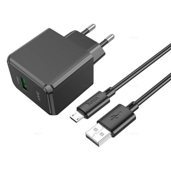 Hoco CS12A Ocean single port QC3.0 charger(EU) black