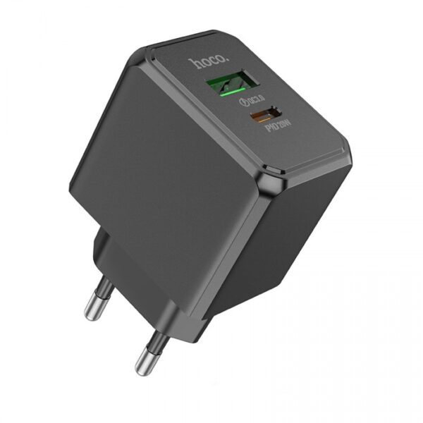 Hoco CS14A Ocean PD20W+QC3.0 charger set(C to iP)(EU) black