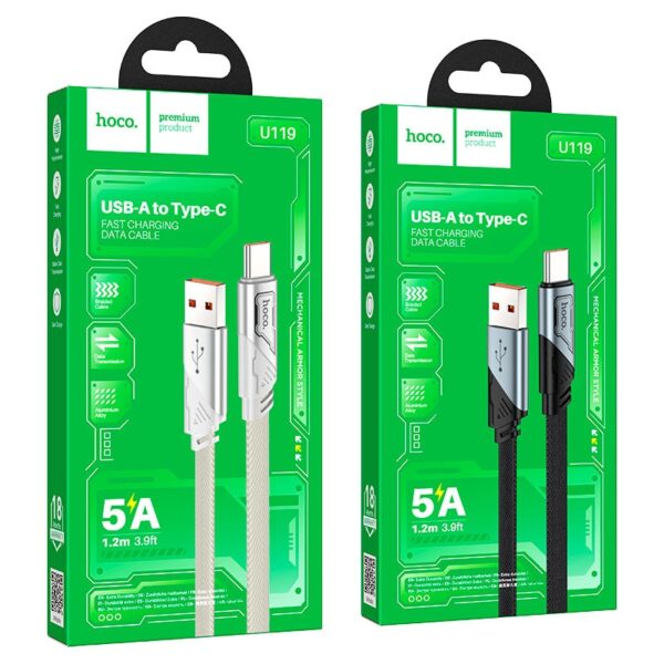 6942007605007-2 Hoco U119 5A Machine charging data cable Type-C black
