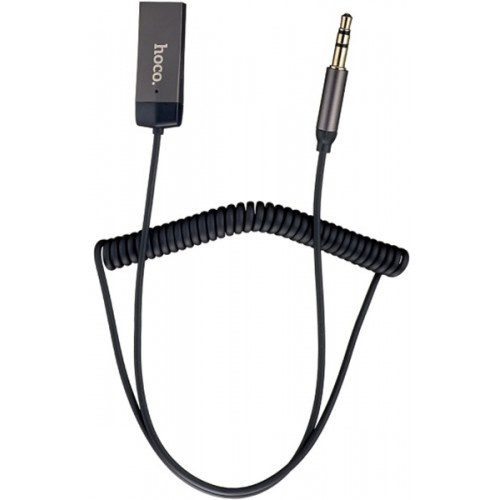 Hoco E78 Benefit car AUX BT receiver with cable metal gray