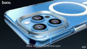 Hoco Amber magnetic protective case for iP15 Plus(AS3) transparent