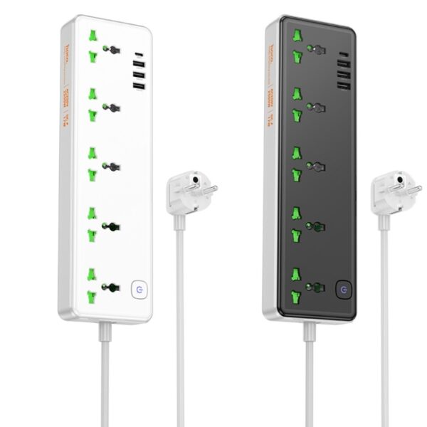 Hoco AC13A Talento 5-position socket(1C3A)(EU) black