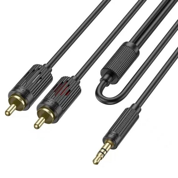 6942007607759 Hoco UPA28 3.5 double lotus RCA audio cable black