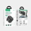 Hoco AC15 Walker three-port PD20W(1C2A) universal conversion charger black
