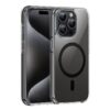 Hoco Transparent anti-fall magnetic protective case iP15 Pro(AS6) transparent black
