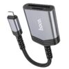 Hoco UA25 2-in-1 card reader iP metal gray