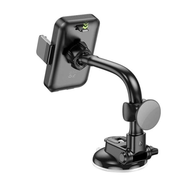 Hoco H27 Rock push-type car holder(center console) black and gray