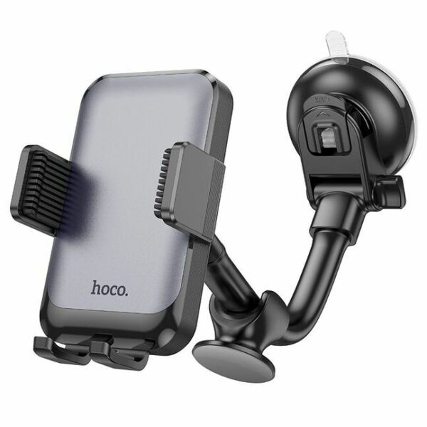 Hoco H27 Rock push-type car holder(center console) black and gray