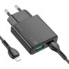 Hoco N38 Delgado dual port PD20W+QC3.0 charger(EU) black