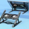 6942007610605 Hoco DH17 Brilliant heat dissipation folding notebook stand black