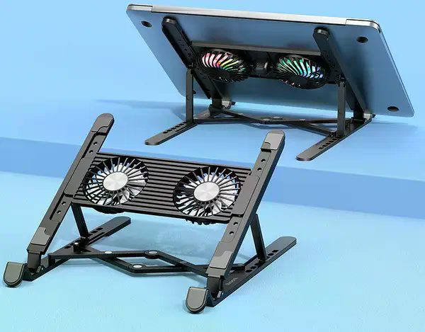 6942007610605 Hoco DH17 Brilliant heat dissipation folding notebook stand black