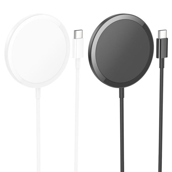 6942007611374-3 Hoco CW52 Enjoy magnetic wireless fast charging white