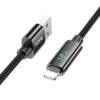 Hoco U125 Benefit charging data cable with display iP black