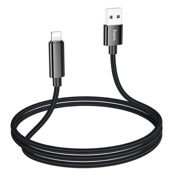 Hoco U125 Benefit charging data cable with display iP black