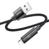 Hoco U125 Benefit charging data cable with display iP black