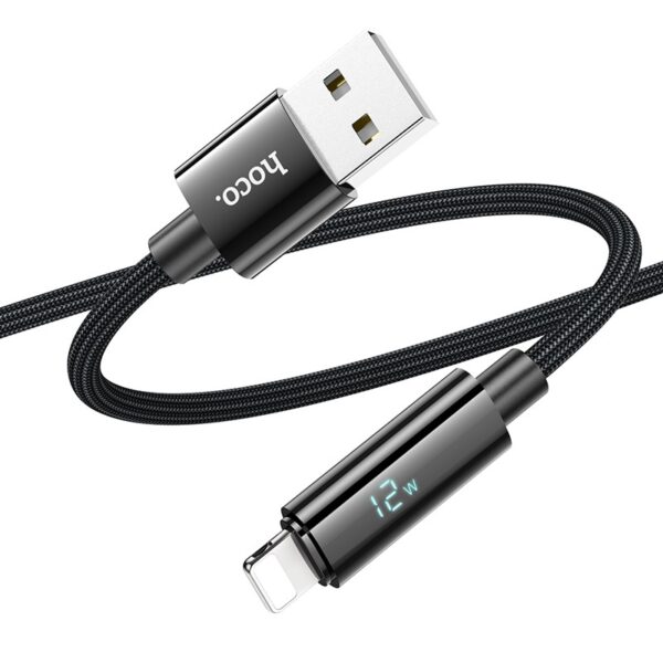 Hoco U125 Benefit charging data cable with display iP black