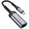 Hoco UA26 Type-C ethernet adapter(100 Mbps) metal gray