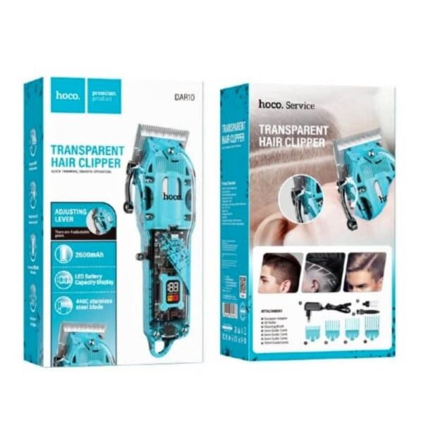 Hoco DAR10 Coolface transparent hair clipper(EU) blue