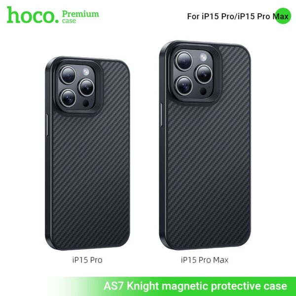 Hoco Knight magnetic protective case for iP16 Pro Max(AS7) black
