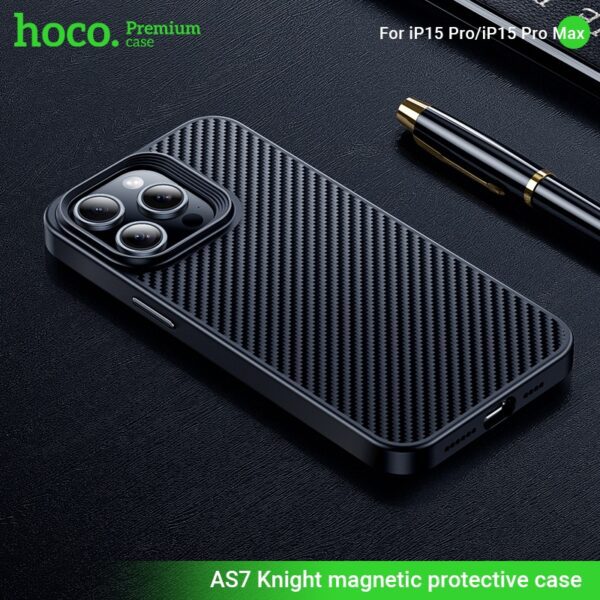 Hoco Knight magnetic protective case for iP16 Pro Max(AS7) black