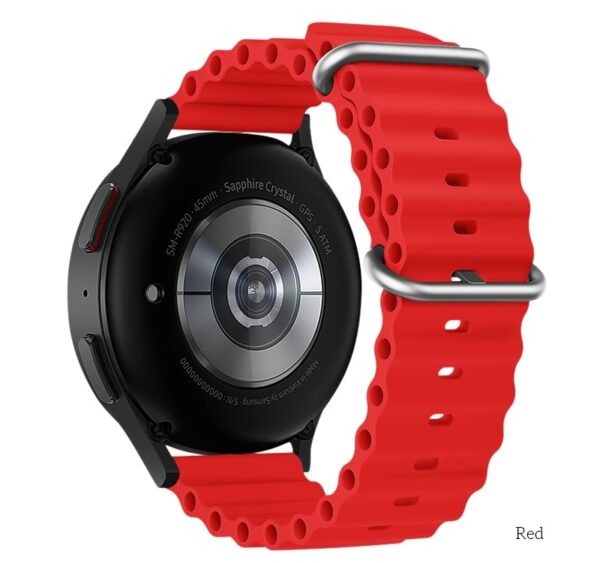 Hoco WH01 Flexible series marine double buckle silicone watchband(20mm) black