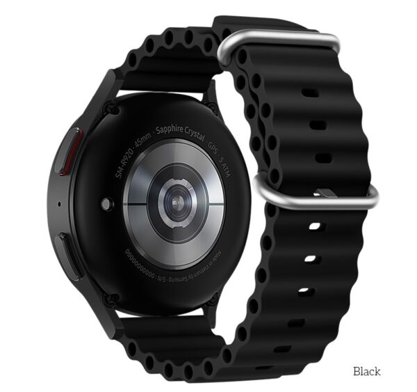 Hoco WH01 Flexible series marine double buckle silicone watchband(22mm) orange