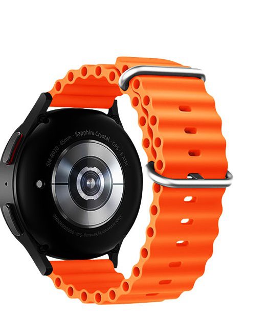 6942007614597-3 Hoco WH01 Flexible series marine double buckle silicone watchband(20mm) star color