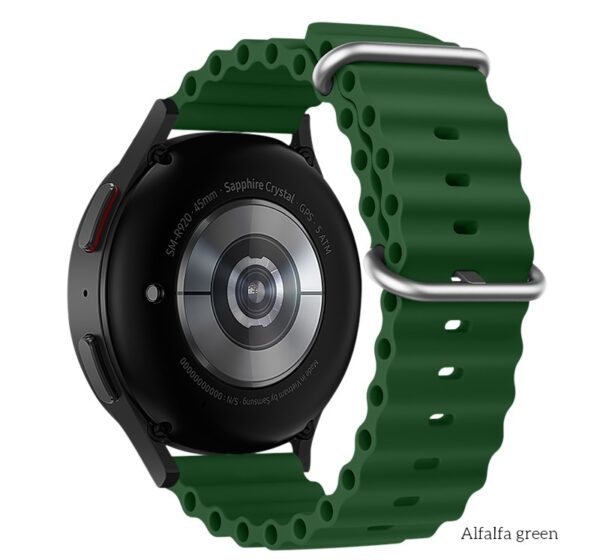 Hoco WH01 Flexible series marine double buckle silicone watchband(20mm) alfalfa green