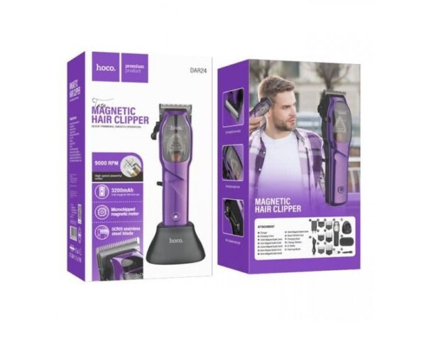 Hoco DAR24 Taro magnetic hair clipper(EU) purple