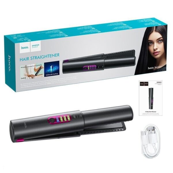 Hoco DAR33 Protect portable hair straightener(EU) gray