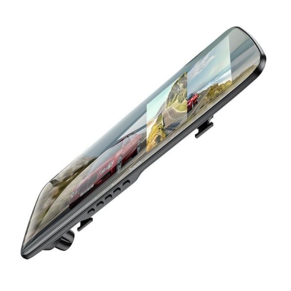 Hoco DV4 4.5-inch rearview mirror driving recorder(dual-channel) iron gray