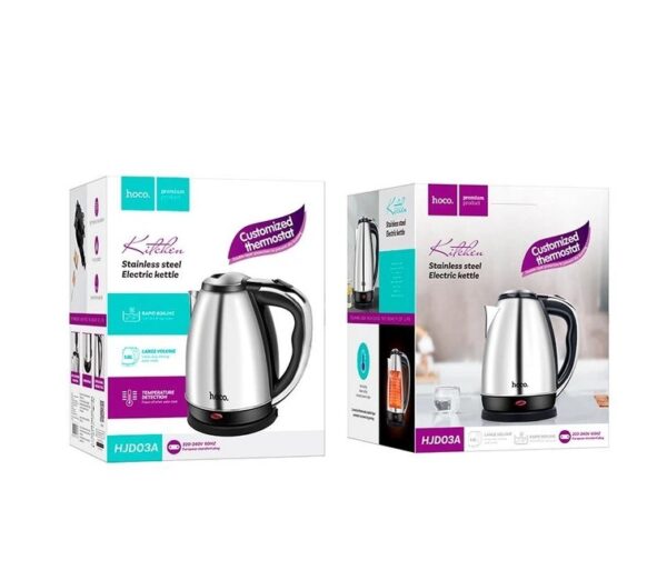 Hoco HJD03A Cool kitchen convenient electric kettle(EU) stainless steel