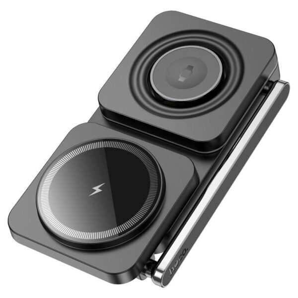 Hoco CQ10 Consuelo folding 3-in-1 wireless fast charger black