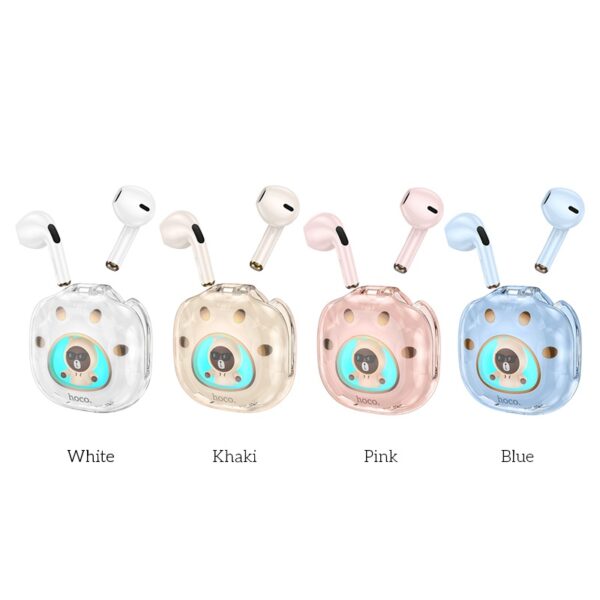6942007618960-2 Hoco DES36 Cool Bear BT headset pink